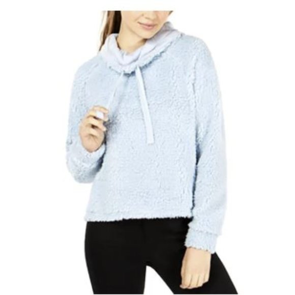 Sold_Hippie Rose Women's Cowl Neck Cropped Pullover Sweater- Macy's - Picture 4 of 4